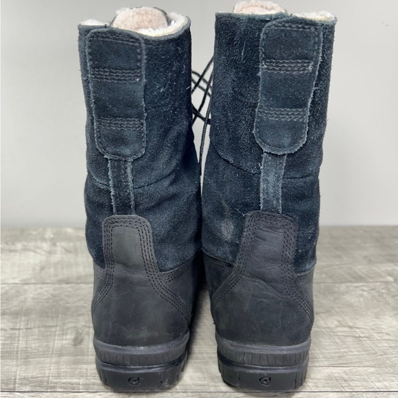 Timberland A12Q3 Woodhaven Black Leather Riding Womens Waterproof Boots Size 8.5 - Picture 6 of 10